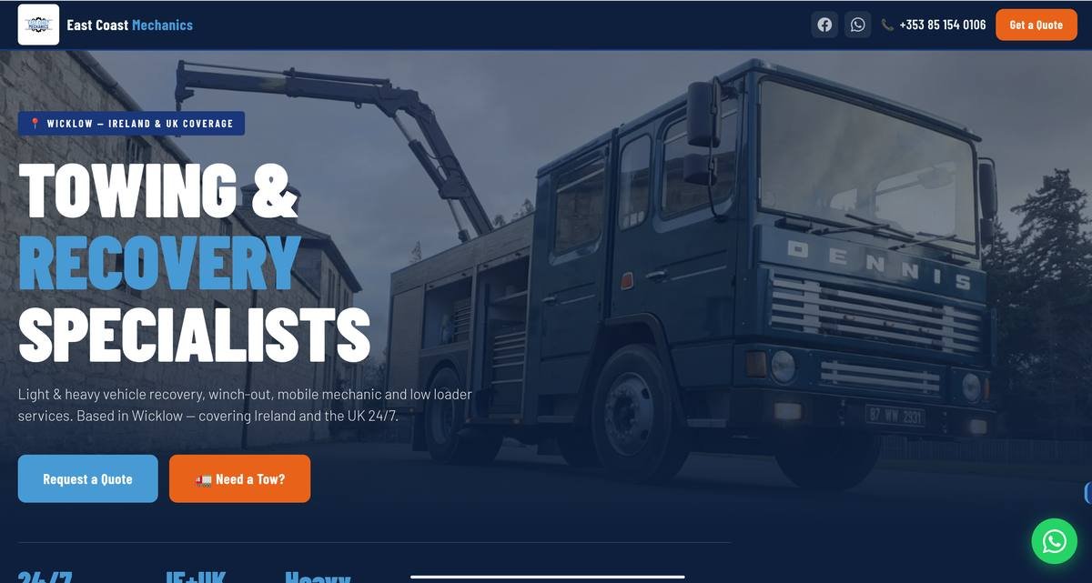 East Coast Mechanics homepage