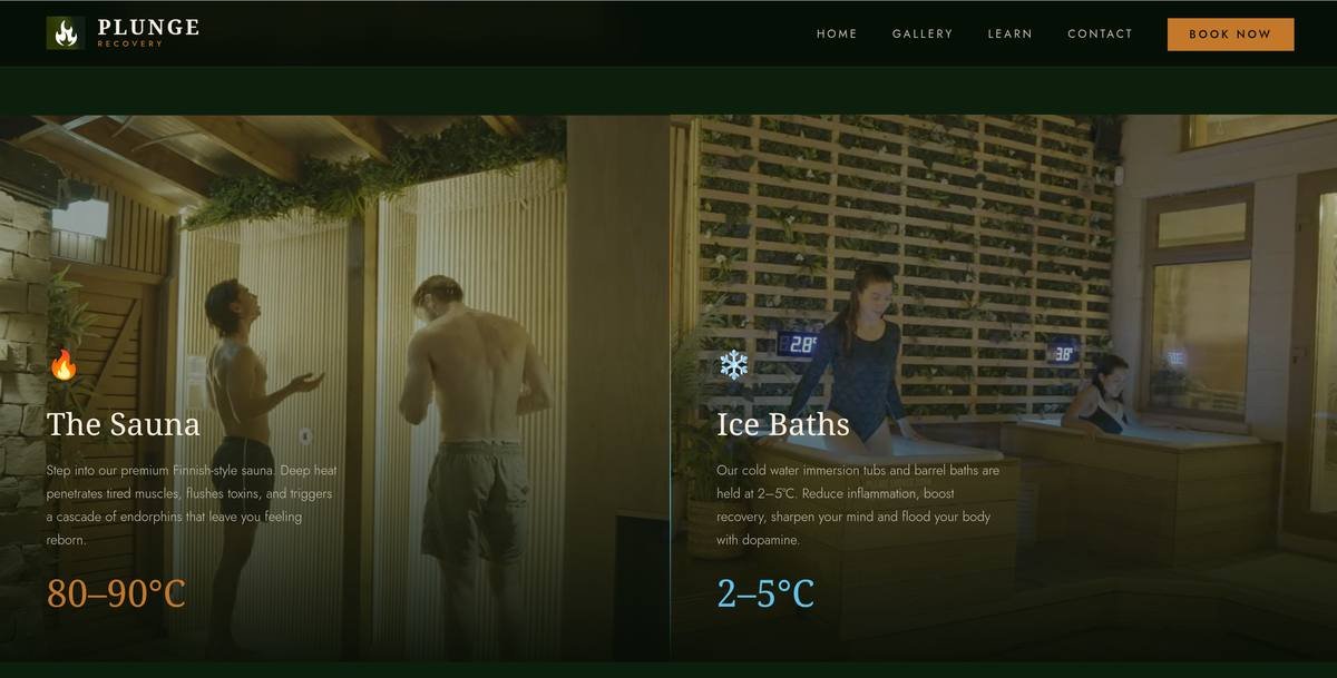 Plunge Recovery sauna and ice bath